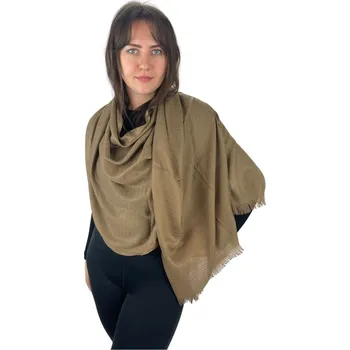 Šátek Dámský šátek 90 x 175 cm Jemný vzor 23-10 - světle hnědý