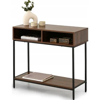 Konferenční stolek Konzolový Stolek Mebel-Partner černá, matný ořech 80 x 75 x 30 cm