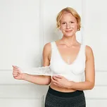 2 krajkové podprsenky béžová+bílá L