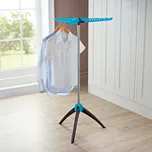 Skládací stojan na prádlo Výška 130 cm, průměr 65 cm. Po složení má průměr jen 15 cm.