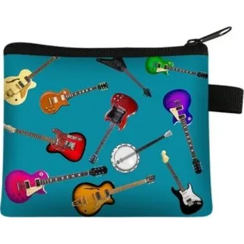 Malá peněženka se zipem - barevné kytary