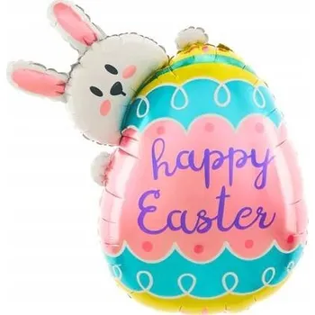 Balónek Fóliový balónek Zajíček s Kraslicí 72x81 cm Velikonoce