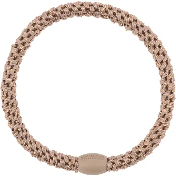 BON DEP Tenká gumička do vlasů Kknekki "Taupe Glitter"