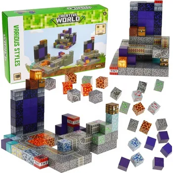 ostatní stavebnice STAVEBNICE 3D STAVEBNÍ KOSTKY KRYCHLE 2 CM PIXELE SADA XL 100 KS