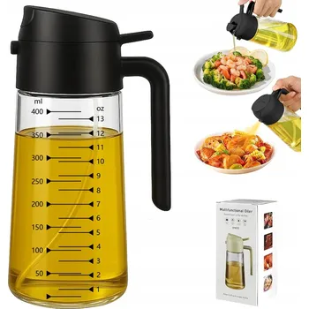 Nádoba na olej a ocet SKLENĚNÝ ROZPRAŠOVAČ NA OLEJ, OLIVOVÝ OLEJ, OCET DÁVKOVAČ VE SPREJI, ROZPRAŠOVAČ 470 ML