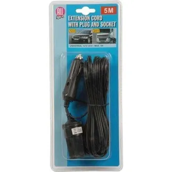 Prodlužovací kabel Zásuvky_Prodlužovací kabel zásuvky zapalovače 12 i 24V, 5 metrů