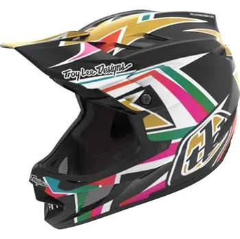 Cyklistická přilba Troy Lee Designs Integrální helma Troy Lee Designs D4 CARBON FRAMES BLACK/GOLD 2025 - S (55-56cm)