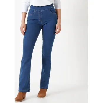 Dámské džíny Bootcut džíny, pro vysokou postavu modrá 52