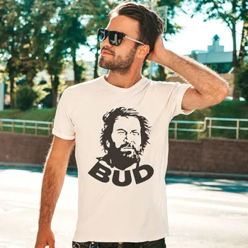 Pánské tričko Tričko Bud Spencer – BUD legenda – Od Máry Velikost triček: 5XL, Barva triček: Bílá