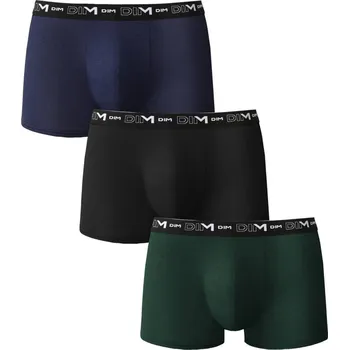 Boxerky Sada 3 boxerek Dim® černá+modrá+zelená 93/100