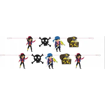 GIRLANDA narozeniny PIRÁTSKÁ PÁRTY banner DEKORACE