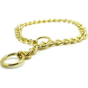 Obojek pro psa Stahovací řetízkový obojek pro psy 45 cm Barva: Zlatá