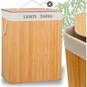 Volně stojící koš na prádlo Avante 105 l, béžový, bílý