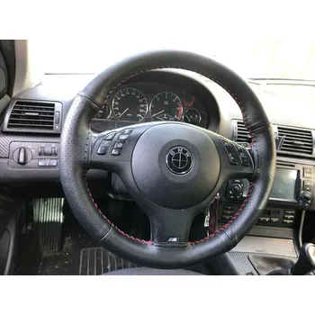 Potah na volant Potah volantu kožený "CX" černý perforovaný Mária Cavallo