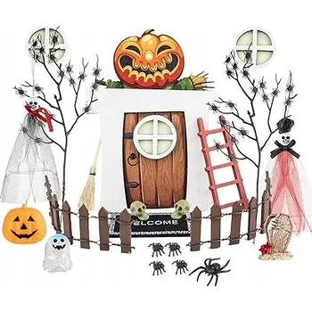 Doplněk pro panenku Dekorace domečku pro panenky Miniaturní doplňky na Halloween 22ks