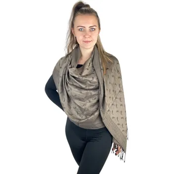 Šátek Dámský šátek 70x175cm drop - světle hnědá