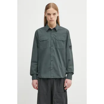 Pánská košile Bavlněná košile C.P. Company 19CMSH706A110143G šedá 90X, vel. XXL