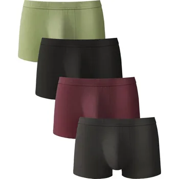 Boxerky Sada 4 jednobarevných boxerek z bavlny zelená+červená+šedá+černá 109/116