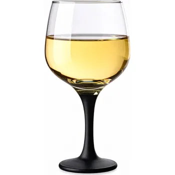 Sklenice Sklenice pohár na koktejly vodu víno 650ml Černá matná noha