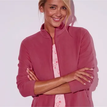 Dámská mikina Fleecová mikina na zip švestková 38/40