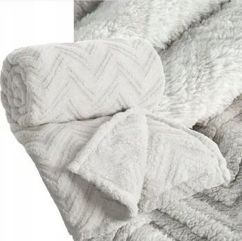 Prostěradlo Pled / Deka Eurofirany polyester 200 cm x 220 cm stříbrná