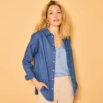 Dámská košile Denimová oversize košile modrá 46