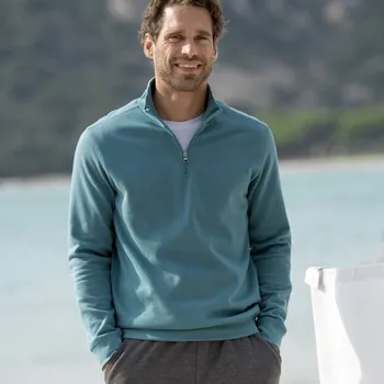 Pánská mikina Mikina se stojáčkem na zip modrozelená 87/96