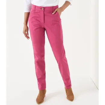 Strečové chino kalhoty švestková 36