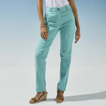 Dámské kalhoty Strečové chino kalhoty blankytná 44