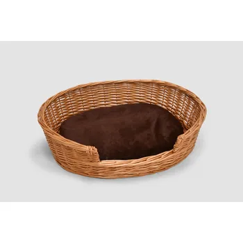 Pelíšek pro psa Vingo Proutěný pelech pro psa – hnědý Rozměry (cm): 62x45, v. 16