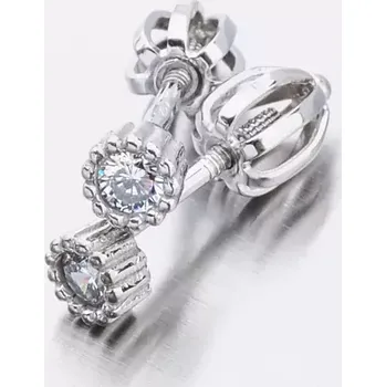 Náušnice Dámské náušnice bílé zlato 585 zirkon 52DZ-60236B-ZIR