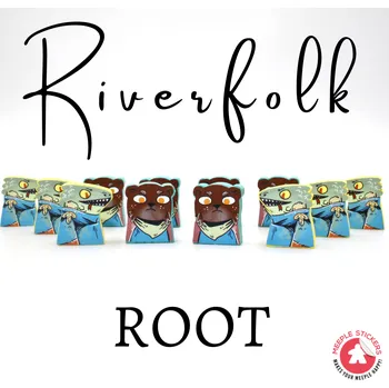 Příslušenství k deskovým hrám MeepleStickers Samolepky pro Root: Rozšíření Říčního lidu