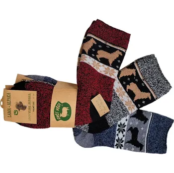 Dámské ponožky Vlněné ponožky z alpaky, 3 páry Barva: tmavší, Velikost: 39-42