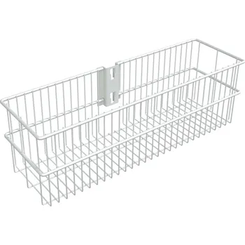 Úložný box INTEGRI Policový koš ARWU 135, 43,5 × 14 × 13,4 cm, ocel, bílý&nbsp;57362