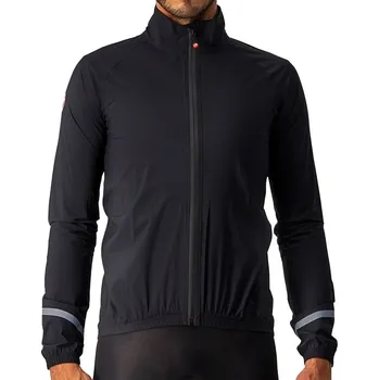 Cyklistická bunda bunda Castelli Emergency 2 Rain Jacket Light Black L