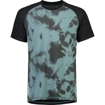 cyklistický dres volný dres MONS ROYALE Temple Merino Air-Con T-Shirt sage tie dye / black XL