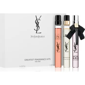 Yves Saint Laurent Greatest Fragrance Hits Yves Saint Laurent Black Opium parfémovaná voda 10 ml + Yves Saint Laurent Libre parfémovaná voda plnitelná 10 ml + Yves Saint Laurent Mon Paris parfémovaná voda 10 ml