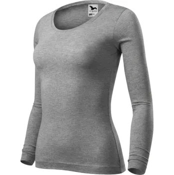 Dámské tričko šedý melír Malfini Fit-T LS