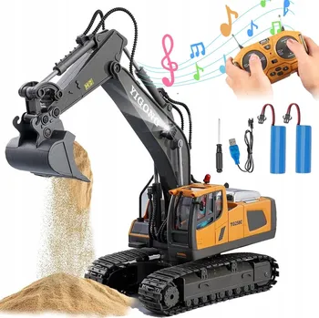 autíčko BAGR NA DÁLKOVÉ OVLÁDÁNÍ KOVOVÝ PLAST OTÁČENÍ O 680° HRAČKA