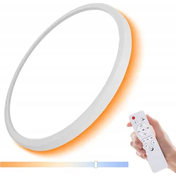 Stojací lampa ULTRATENKÁ LED LAMPA S RGB PODSVÍCENÍM 24W 3 BARVY SVĚTLA ZLATÁ