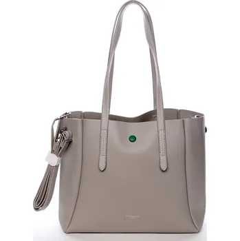 Módní doplněk Designová koženková kabelka Dariana krémová