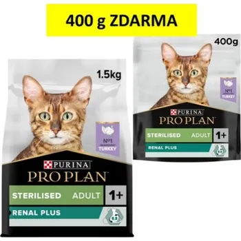 Purina Pro Plan Sterilised krůtí Hm: 1,5 kg + k bal 1,5 kg + 400 g zdarma