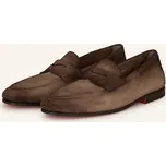 Santoni Pánské Mokasíny Typu Penny Carlos, hnědá, 42,5