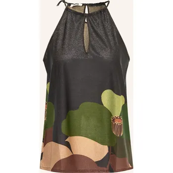 Siyu Dámský Top S Třpytivou Přízí, zelená / zlatá / tmavě...