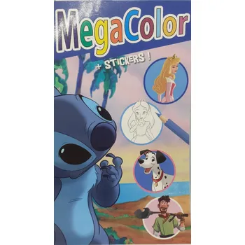 omalovánky OMALOVÁNKY DISNEY MEGA COLOR Princezny, 101 Dalmatinů, Stitch, Ledové Království - MIX