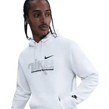 Dámská mikina Pánská mikina s kapucí NIKE-M NK CLUB BB PO HDY SWSH SPORT WHITE/METALLIC SILVER Bílá L