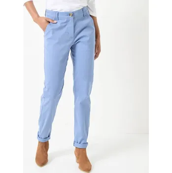 Dámské kalhoty Strečové chino kalhoty modrošedá 36