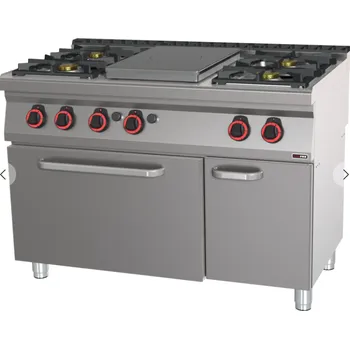 Sporák RM GASTRO Sporák tálový plynový STPT 70/120 21 G s plyn. troubou GN 2/1 RedFox