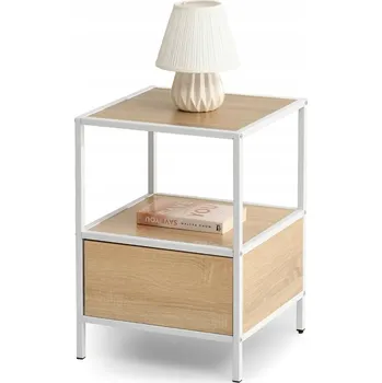 Noční stolek NOČNÍ STOLEK SKANDINÁVSKÝ SAMOA SE ZÁSUVKOU BÍLÁ SONOMA