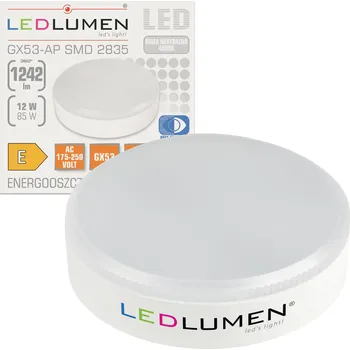 Žárovka LED žárovka Ledlumen 12W GX53 1242 lm 4000 K bílá neutrální